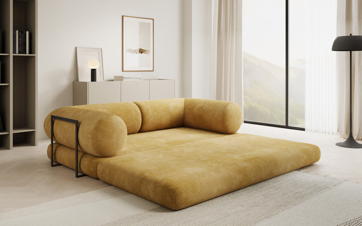 Designer-Sofa Lazy Tube 3-Sëtzer a Cord