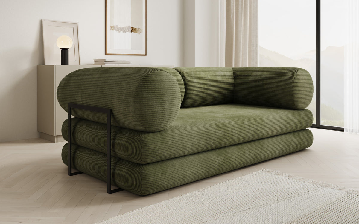 Designer-Sofa Lazy Tube 3-Sëtzer a Cord