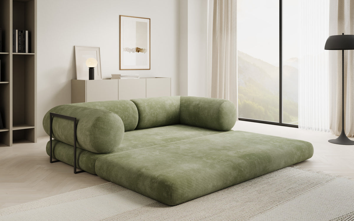 Designer-Sofa Lazy Tube 3-Sëtzer a Cord