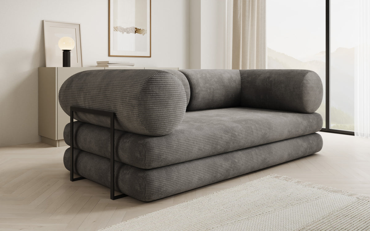 Designer-Sofa Lazy Tube 3-Sëtzer a Cord