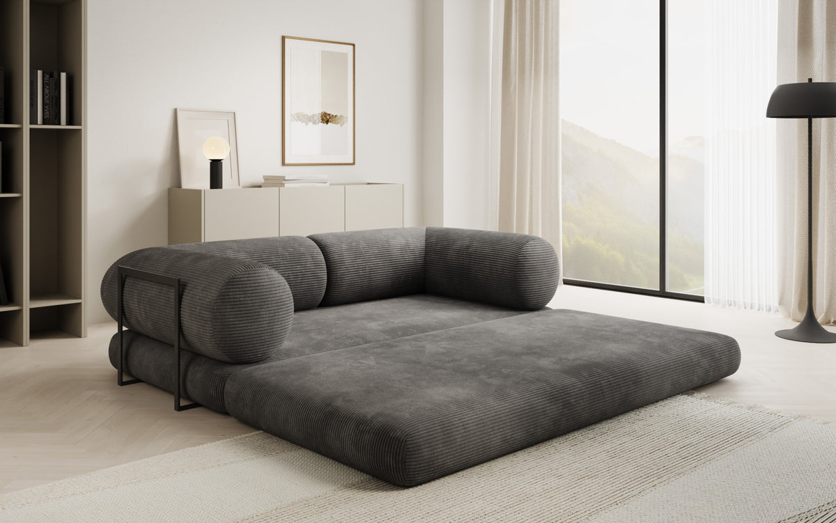 Designer-Sofa Lazy Tube 3-Sëtzer a Cord