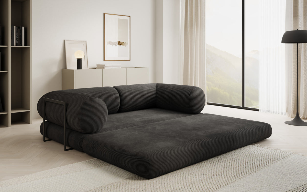 Designer-Sofa Lazy Tube 3-Sëtzer a Cord