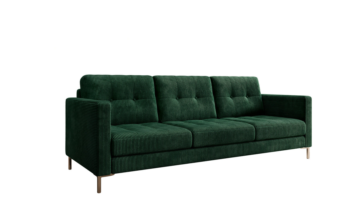 Designer 3 Sitzer Sofa Harvey mit Schlaf- und Klappfunktion in Cord