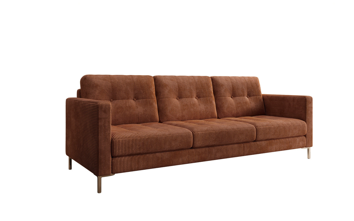 Designer 3 Sitzer Sofa Harvey mit Schlaf- und Klappfunktion in Cord
