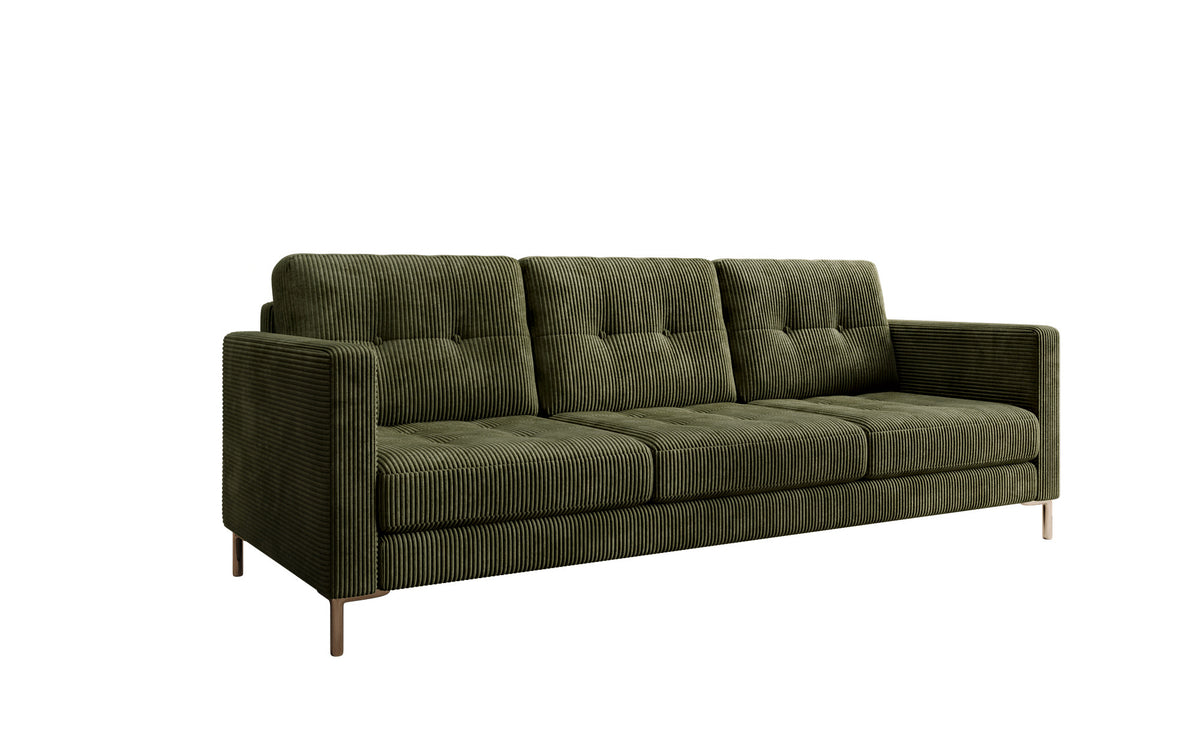 Designer 3 Sitzer Sofa Harvey mit Schlaf- und Klappfunktion in Cord
