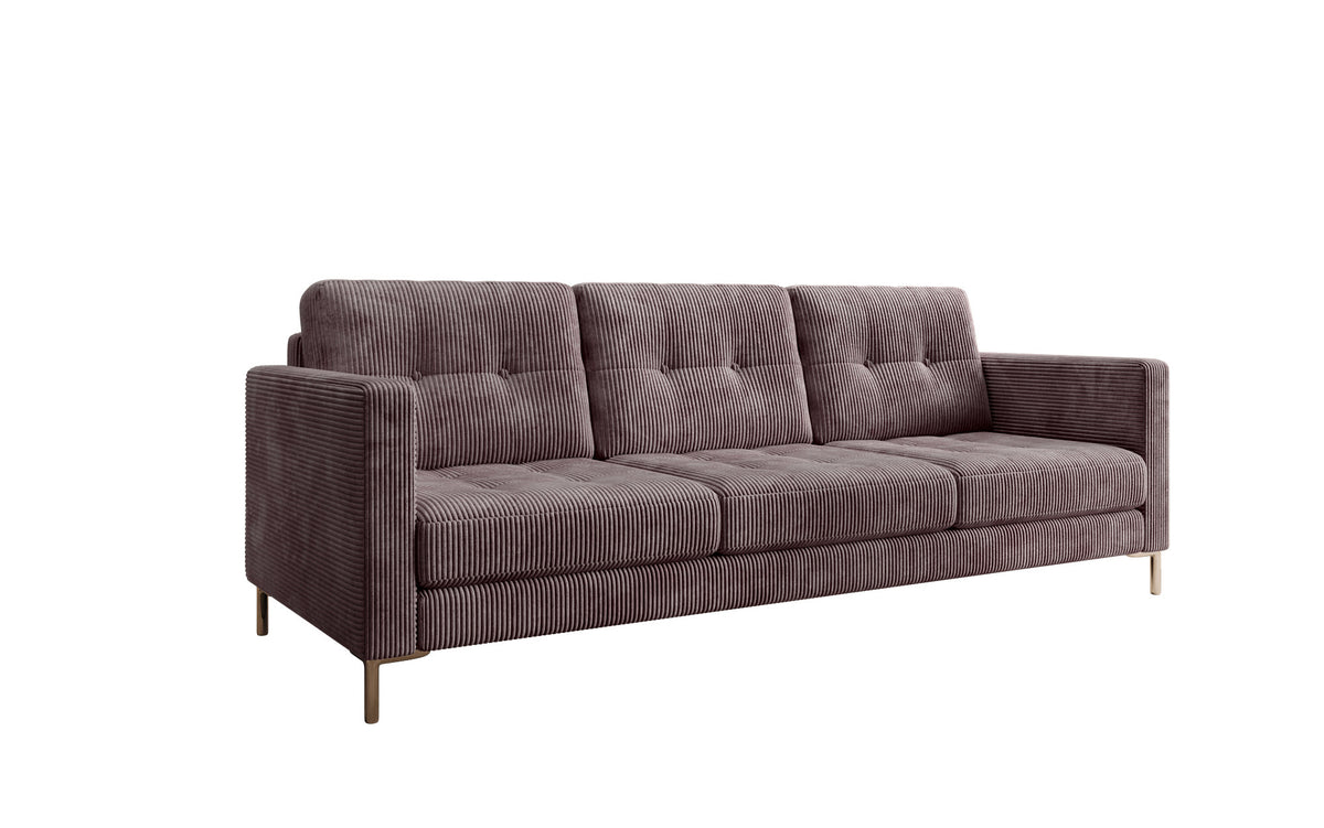 Designer 3 Sitzer Sofa Harvey mit Schlaf- und Klappfunktion in Cord