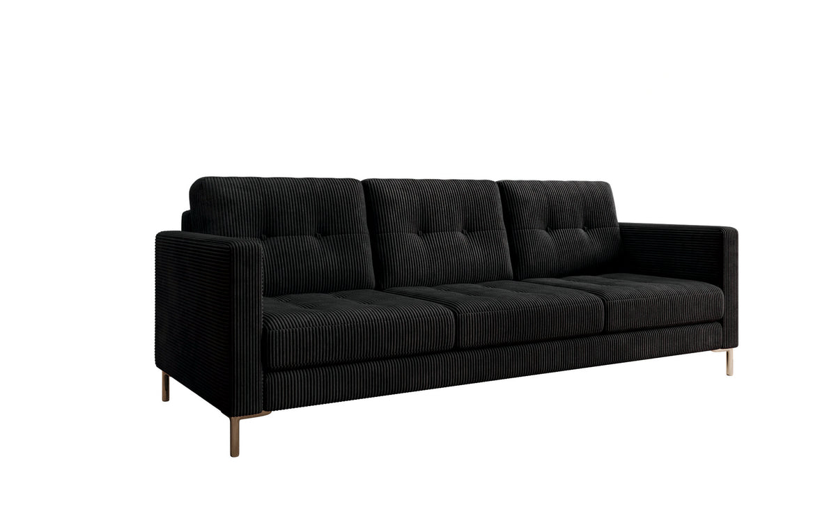 Designer 3 Sitzer Sofa Harvey mit Schlaf- und Klappfunktion in Cord