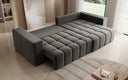 Designer-Ecksofa Momo mat Schlof- a Klappfunktioun am Strukturstoff