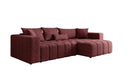 Designer-Ecksofa Momo mat Schlof- a Klappfunktioun am Strukturstoff