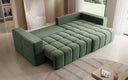 Designer-Ecksofa Momo mat Schlof- a Klappfunktioun am Strukturstoff
