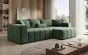 Designer-Ecksofa Momo mat Schlof- a Klappfunktioun am Strukturstoff