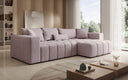 Designer-Ecksofa Momo mat Schlof- a Klappfunktioun am Strukturstoff