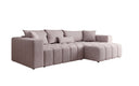 Designer-Ecksofa Momo mat Schlof- a Klappfunktioun am Strukturstoff