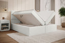 Boxspringbett Carito Bouclé mat USB an Stauraum