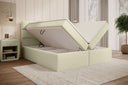 Boxspringbett Carito Bouclé mat USB an Stauraum