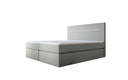 Lit boxspring Sejour Bouclé avec LED et espace de rangement