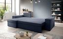 Canapé d’angle design Denver en Tissu avec fonction de couchage et fonction rabattable
