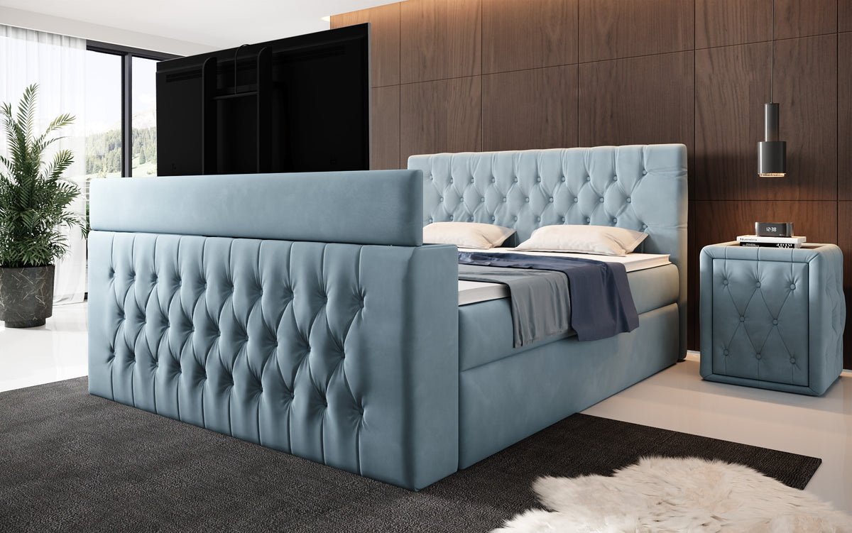 Boxspringbett Velano mit TV Lift und Stauraum