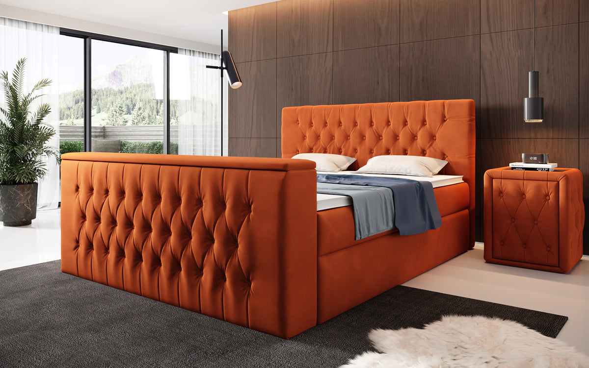 Boxspringbett Velano mit TV Lift und Stauraum