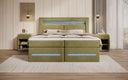 Boxspringbett Minera mat LED, USB an Späicherplatz