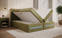 Boxspringbett Minera mat LED, USB an Späicherplatz