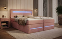 Boxspringbett Minera mat LED, USB an Späicherplatz
