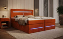 Boxspringbett Minera mat LED, USB an Späicherplatz