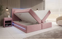 Boxspringbett Voyage mat LED a Späicherplaz a Samt