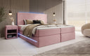 Boxspringbett Voyage mat LED a Späicherplaz a Samt