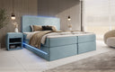 Boxspringbett Voyage mat LED a Späicherplaz a Samt