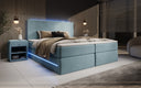 Boxspringbett Voyage mat LED a Späicherplaz a Samt