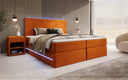 Boxspringbett Voyage mat LED a Späicherplaz a Samt