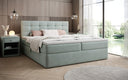 Lux velvet box spring bed with storage