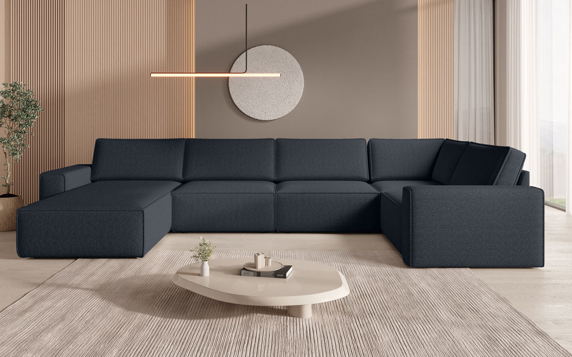 Modular Sofalandschaft U Yuma aus Bouclé