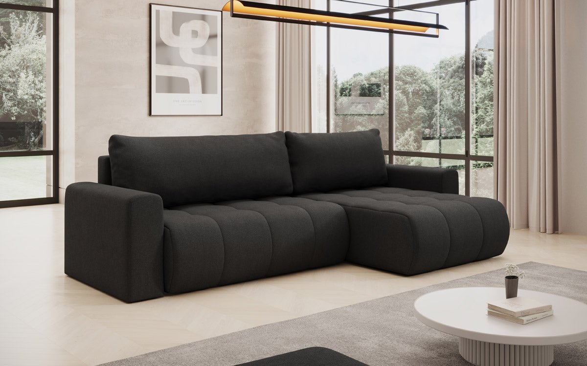 Designer Sofa Venezia mat Schlooffunktioun an Stauraum