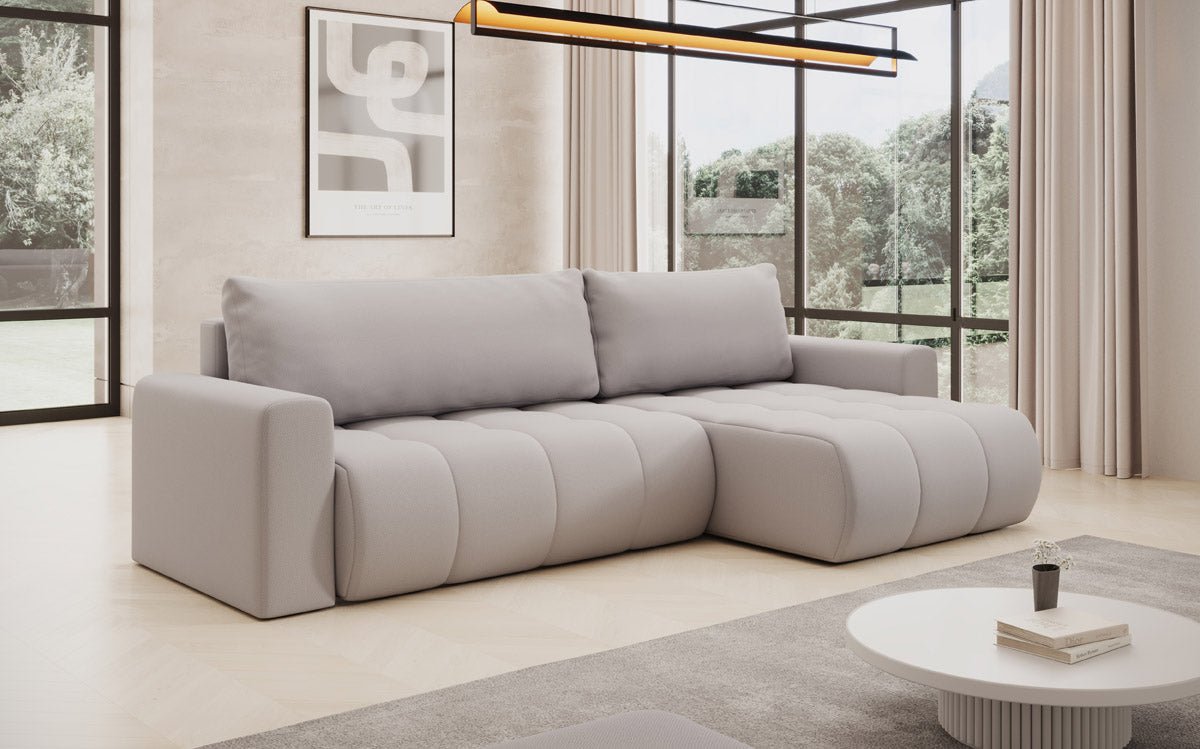 Designer Sofa Venezia mat Schlooffunktioun an Stauraum