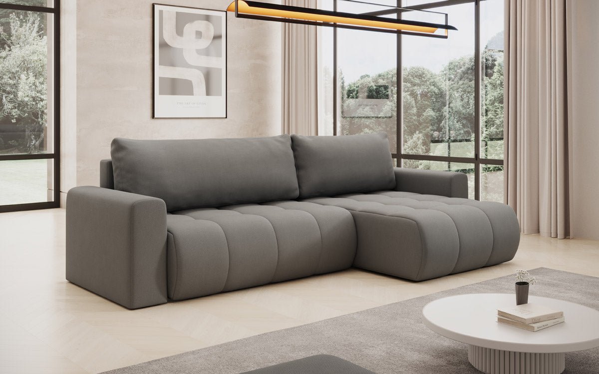 Designer Sofa Venezia mat Schlooffunktioun an Stauraum