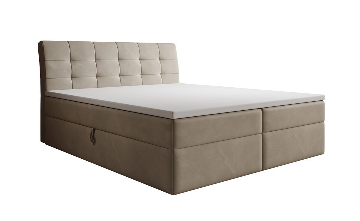 Boxspringbett Amalia Samt mat Stauraum