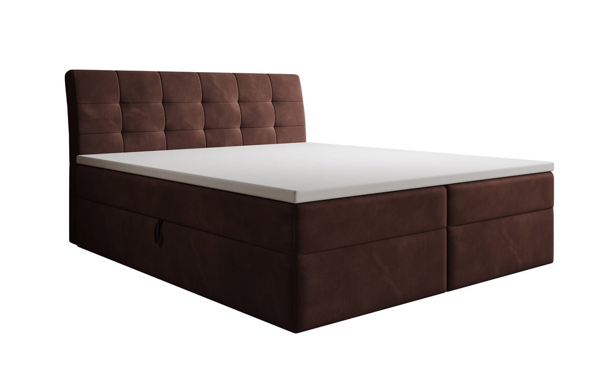 Boxspringbett Amalia Samt mat Stauraum