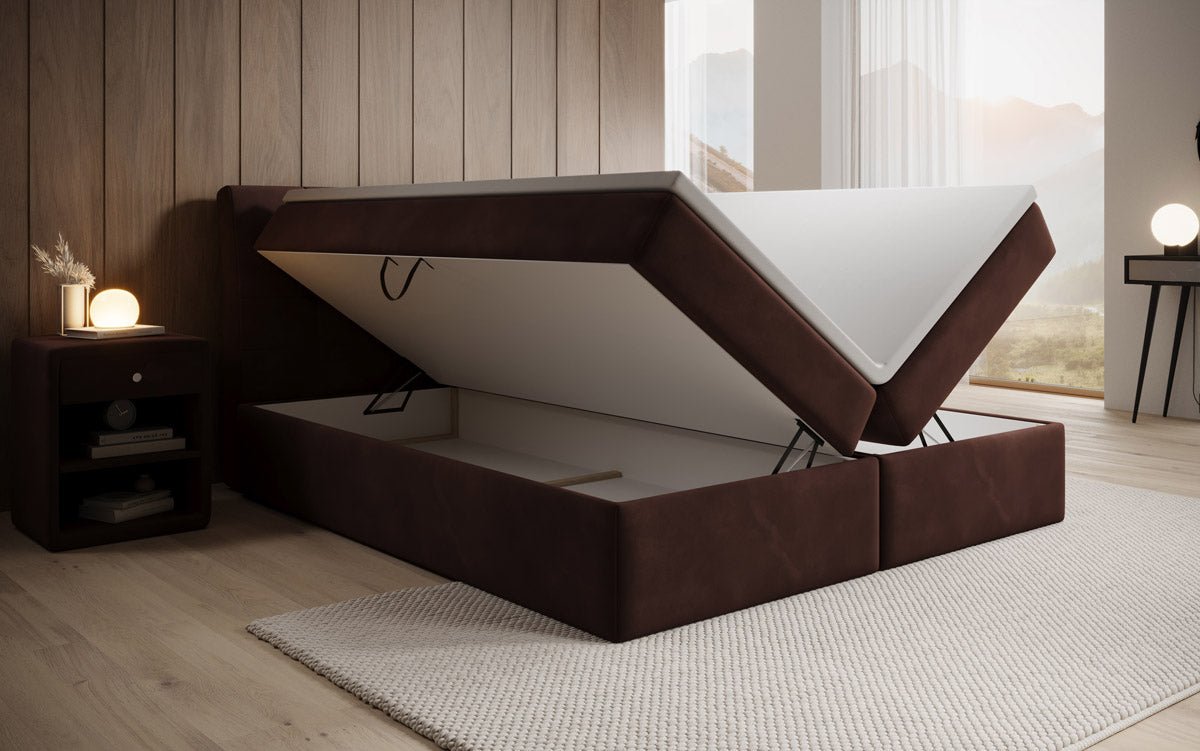 Boxspringbett Amalia Samt mat Stauraum