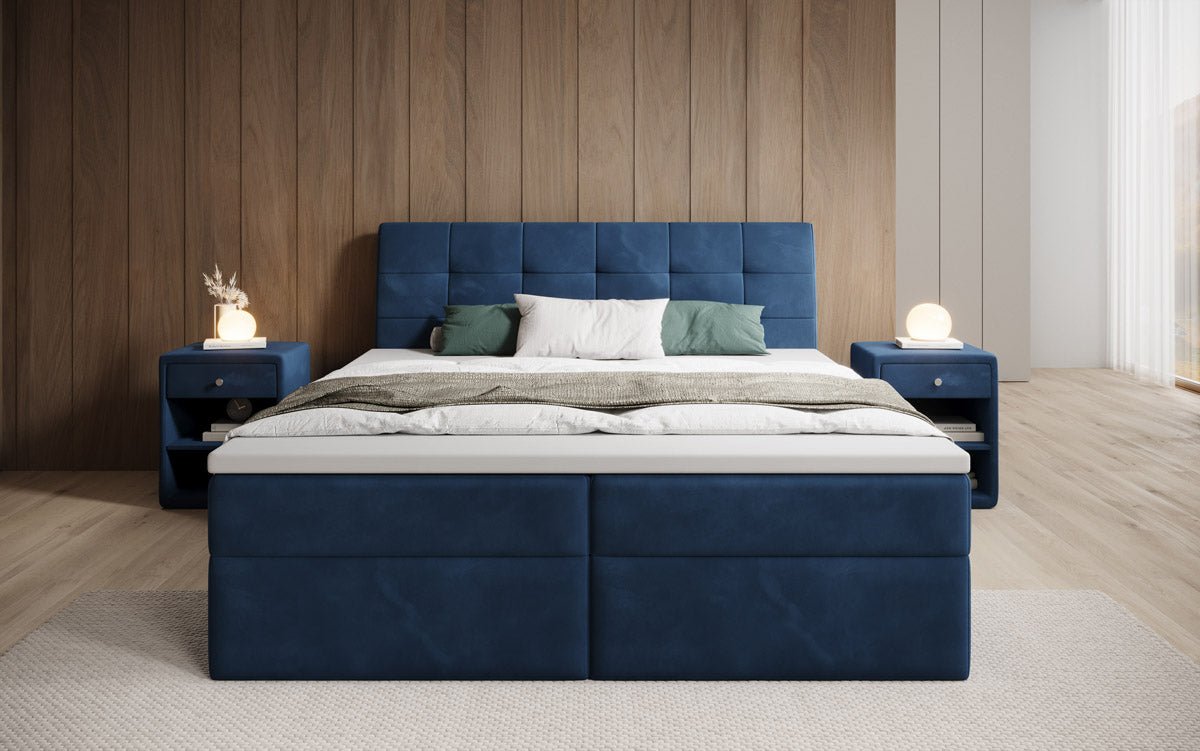 Boxspringbett Amalia Samt mat Stauraum