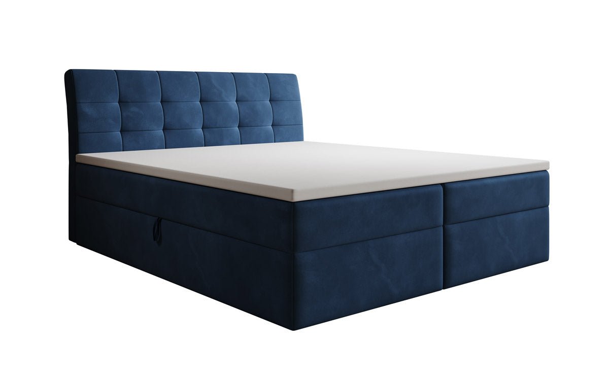 Boxspringbett Amalia Samt mat Stauraum
