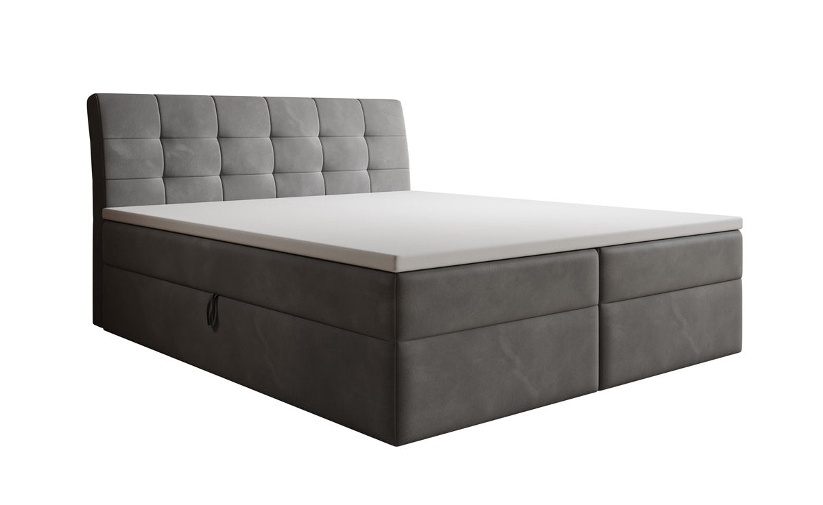 Boxspringbett Amalia Samt mat Stauraum