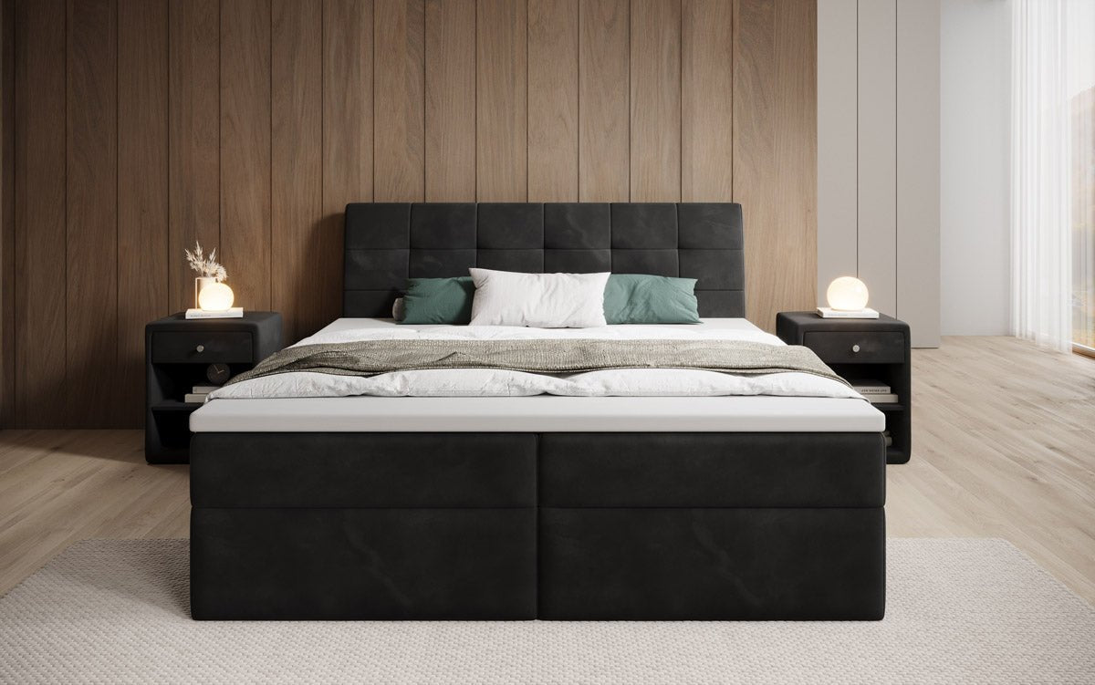 Boxspringbett Amalia Samt mat Stauraum