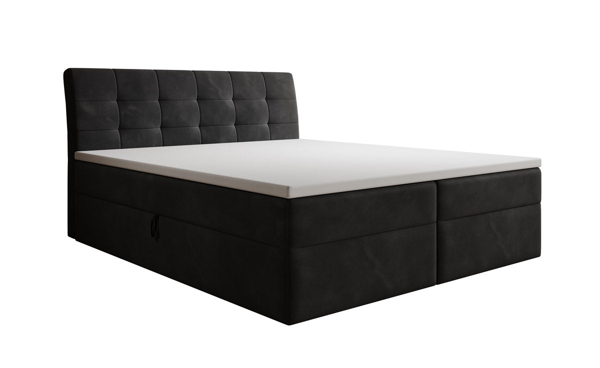 Boxspringbett Amalia Samt mat Stauraum