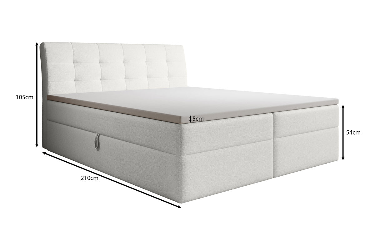 Boxspringbett Amalia Samt mat Stauraum