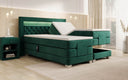 Velora Velvet Electrically Adjustable Box Spring Bed with LED
