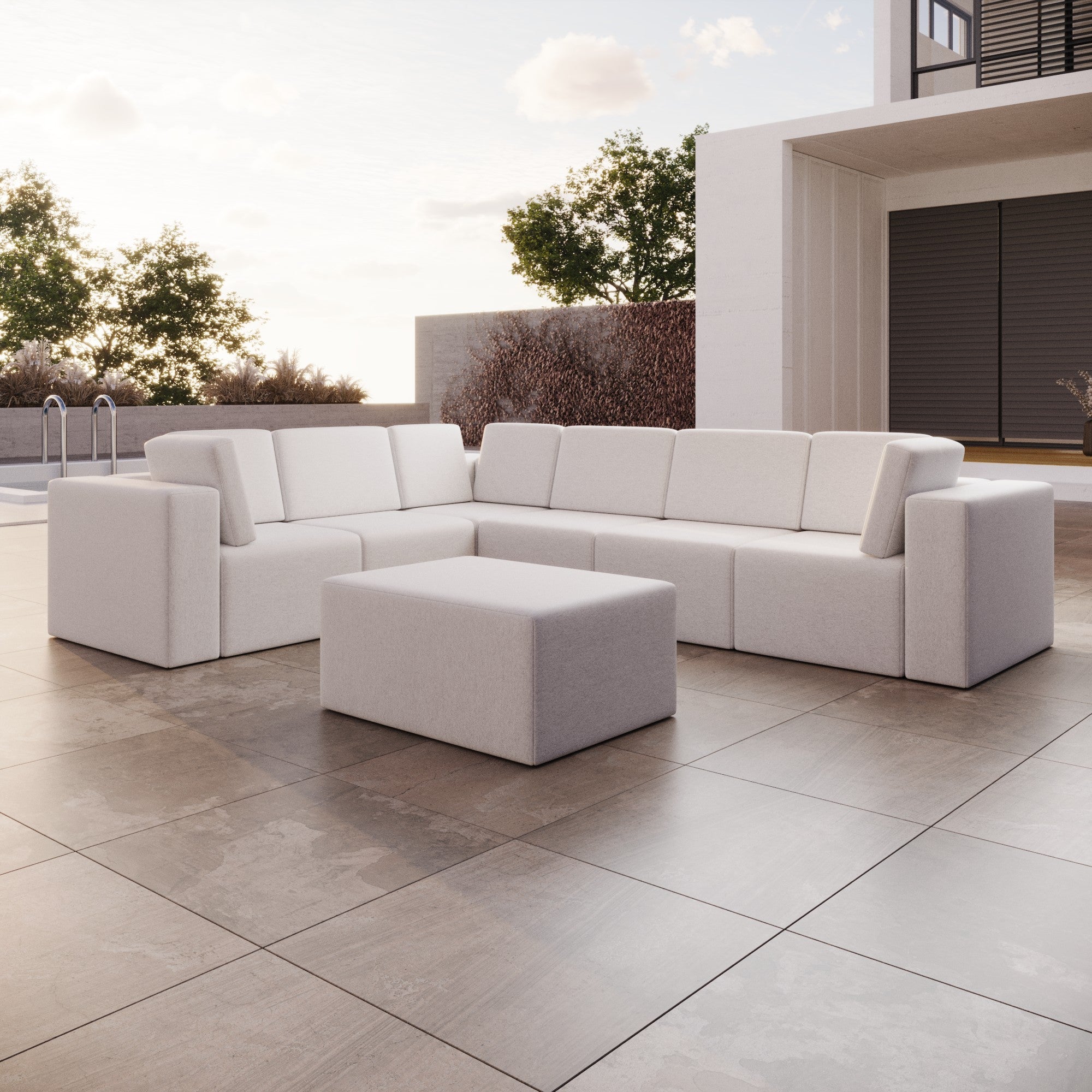 Housse pour canapé de jardin Eden L Maxi avec tabouret