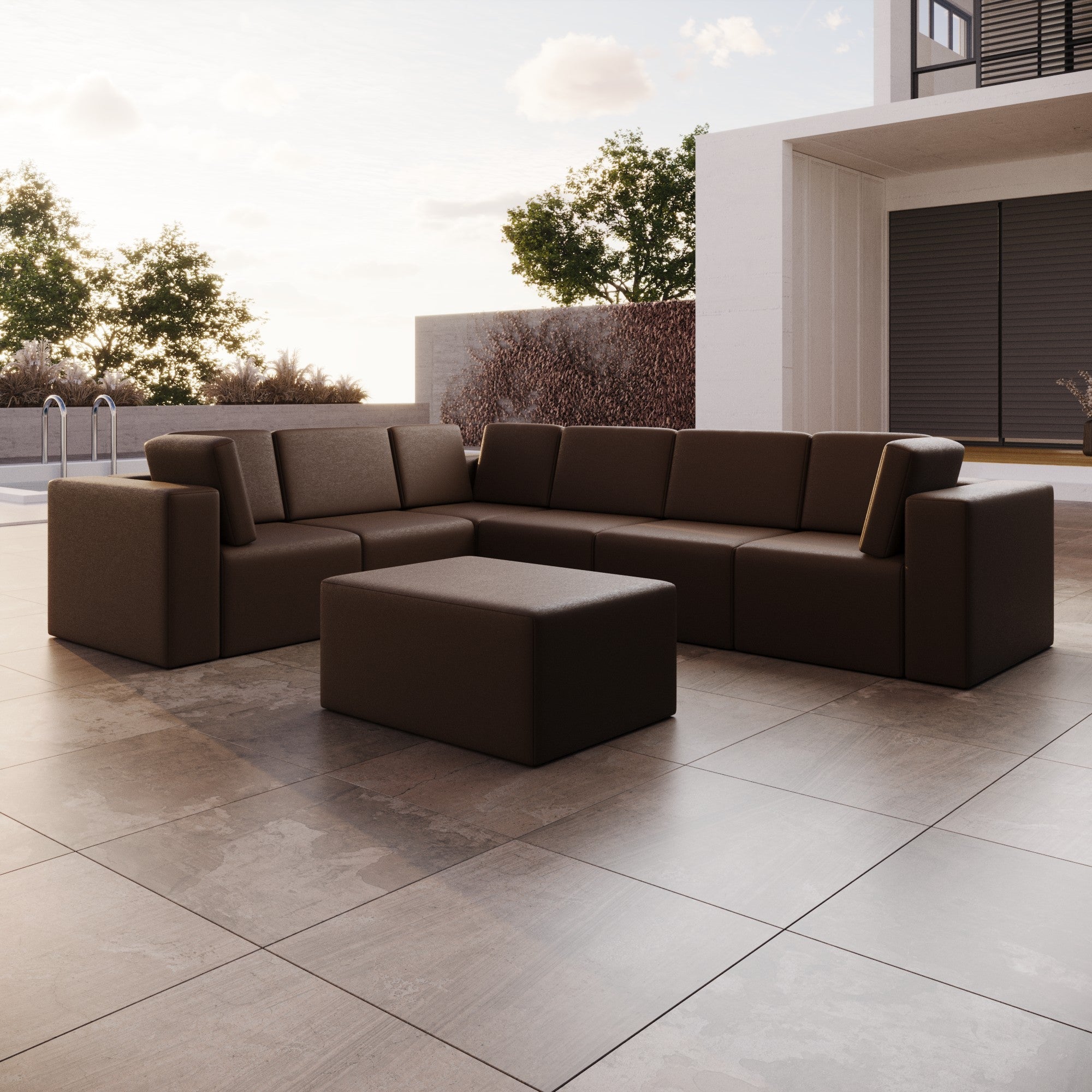Housse pour canapé de jardin Eden L Maxi avec tabouret