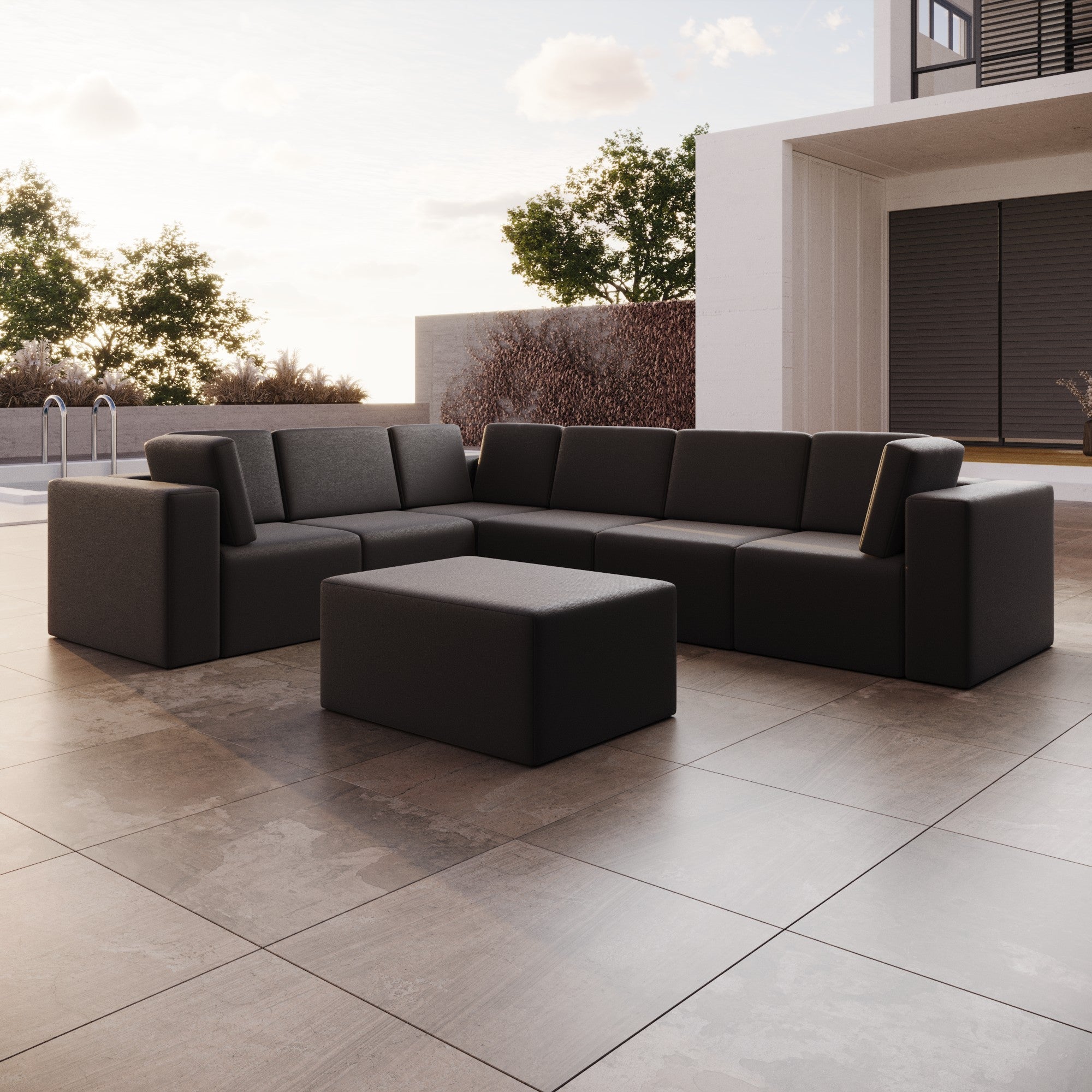 Housse pour canapé de jardin Eden L Maxi avec tabouret